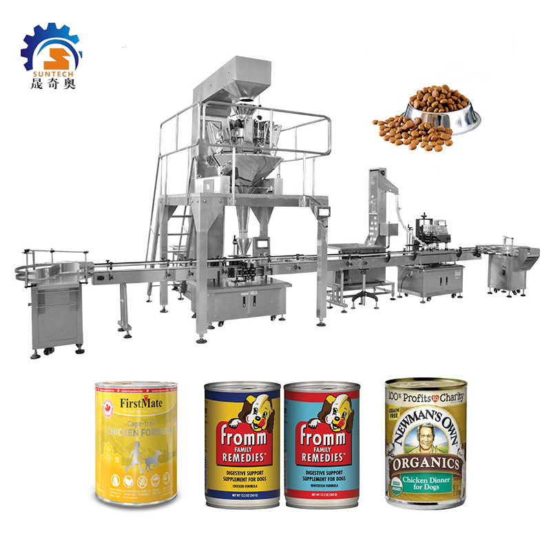 400g Can Granule Pet Foods Organic Chicken Dinner For Dogs Bottle Filling Packing Capping Machine