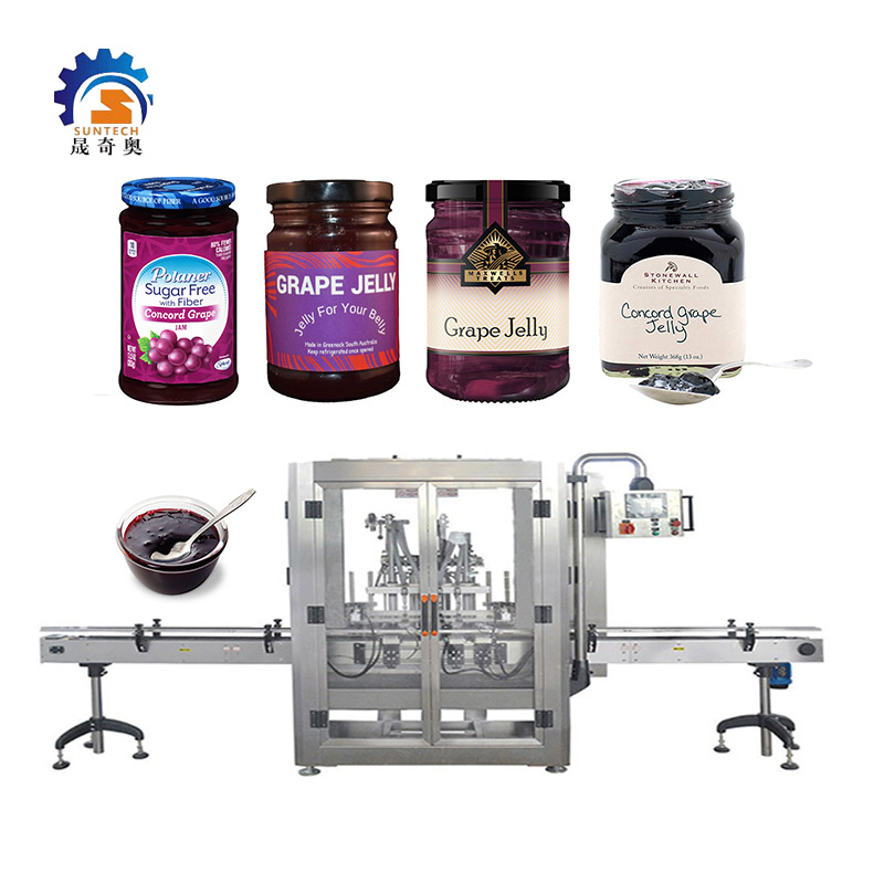 Automatic All Fruits Can Seedless Blackberry Concord Grape Jam Bottle Packing Filling Machine