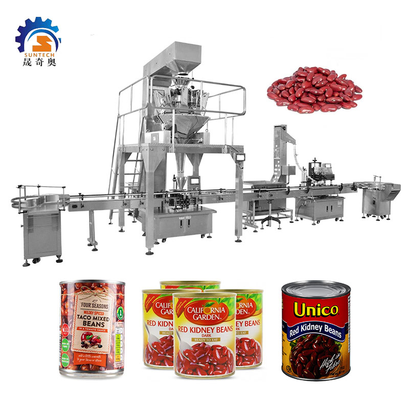 500g Taco Mixed Beans Dark Red Kidney  Beans Granule Can Packing Capping Machine With CE
