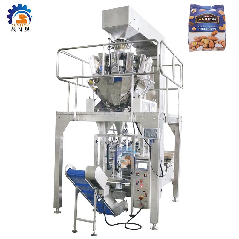 Fully automatic 100g 250g 500g mixed nuts snacks food vertical packing machine