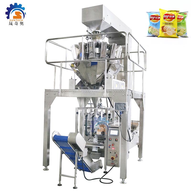 Fully automatic 30g 50g 120g potato chips snacks food vertical packing machine
