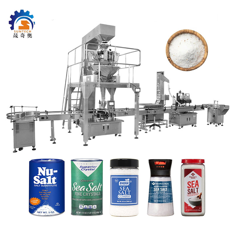 Foshan Supplier Price 3oz Granule Sea Salt Fine Crystals Square Bottle Weighing Packing Machine