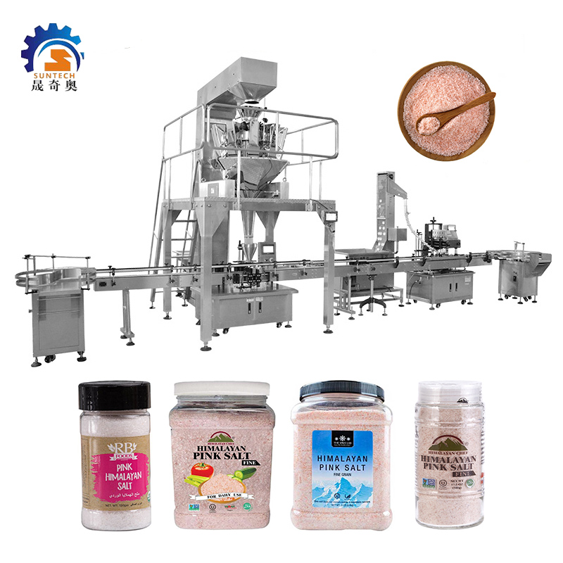 Competitive Price 900g Granule Pink Himalayan Salt Rice Sugar Large Square Bottle Capping Machine