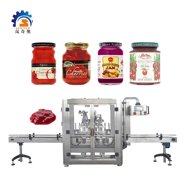Automatic Liquid 90g Cocktail Cherries Mixed Fruits Jam Sauce Bottle Packing Filling Machine