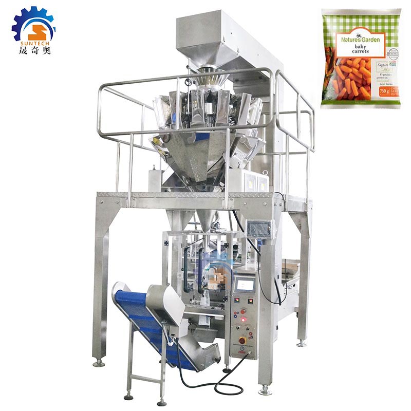 Fully automatic 250g 500g 1kg vegetable baby carrots lettuce food vertical packing machine