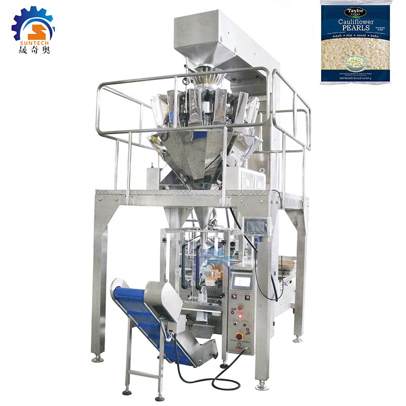 Fully automatic 500g 1kg vegetable cauliflower peaels frozen food vertical packing machine