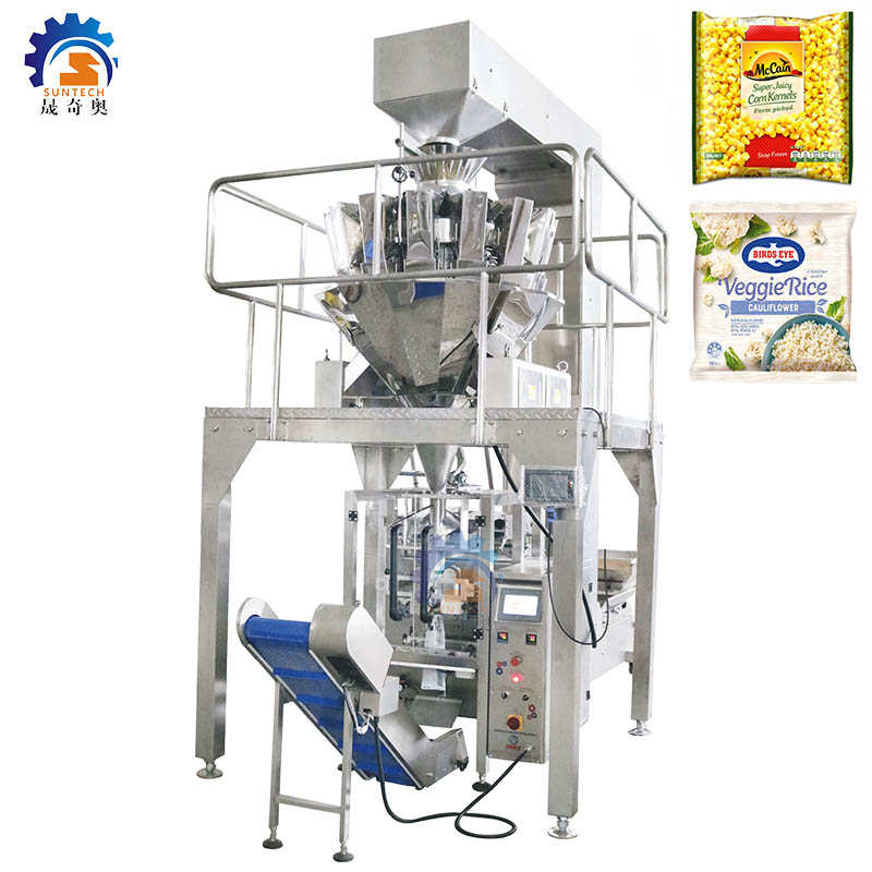 Fully automatic 250g 500g 1kg vegetable fresh corn food vertical packing machine