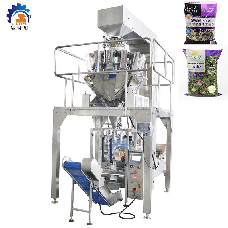 Fully automatic 250g 500g 1kg vegetable sweet kale frozen food vertical packing machine