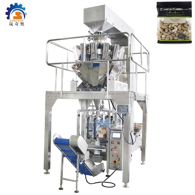 Full automatic cashew almonds mixed nuts snacks food vertical vffs packing machine