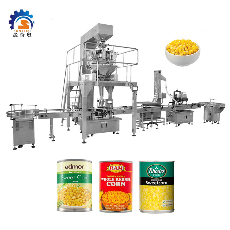 Durable Granule Whole Sweet Corn Kernels Maize Sterilized Foods Packing Capping Filling Machine
