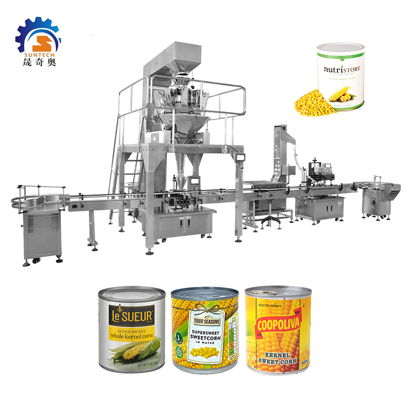 Factory Price Granule Super Sweet Corn Kernels Maize Beans Foods Packing Capping Filling Machine