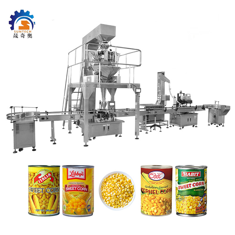 Factory EXW Price Golden Sweet Kernels Corn Bans Granule Foods Packing Weighing Machine