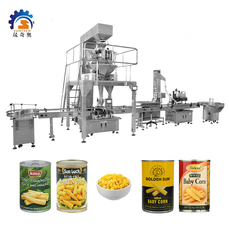 Suntech Granule 125g 210g Stir-fry Baby Corn Foods Whole Baby Maize Packing Filling Machine