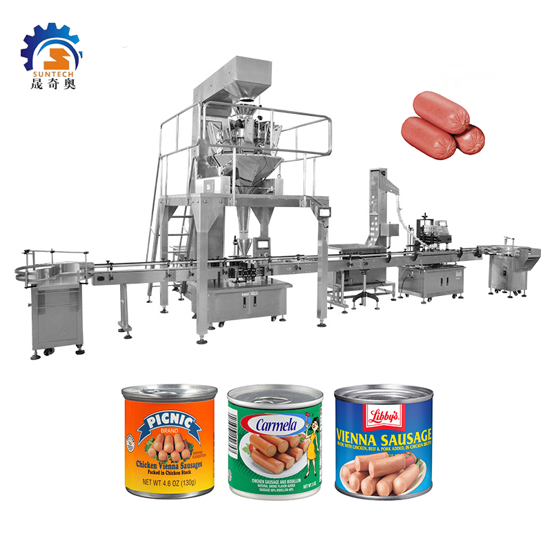 Lid Can Granule 130g Raw Chicken Vienna Sausage Foods Cooking Foods Packing Capping Machine