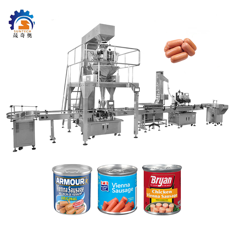 Granule 180g Starch Ham For Frying Vienna Sausage Foods Instant Foods Packing Capping Machine