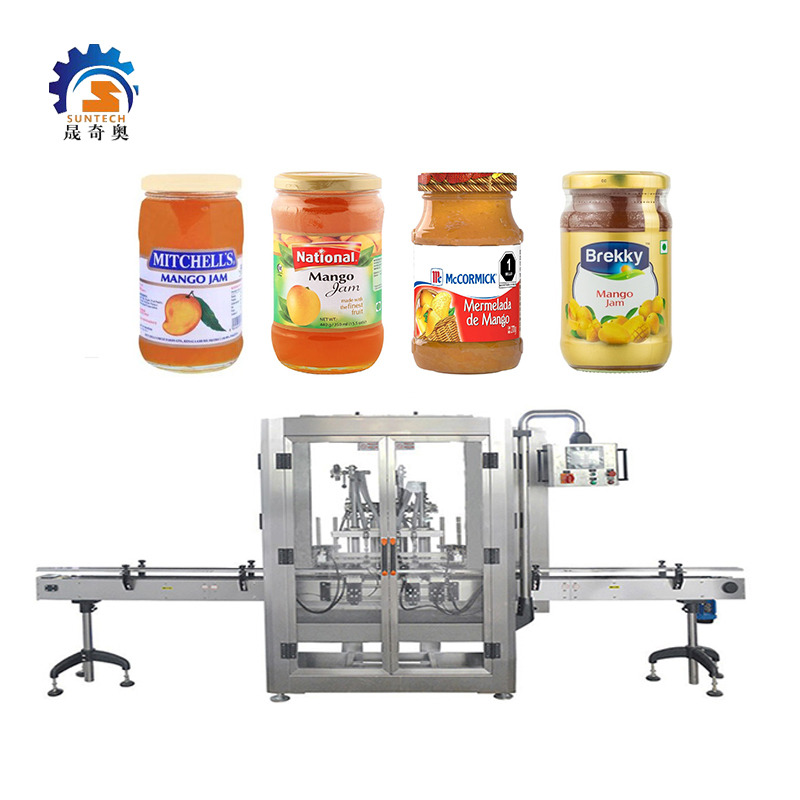 Multi-functional Servo Motor Fresh Fruits Mango Apple Grape Jam Bottle Liquid Filling Machine