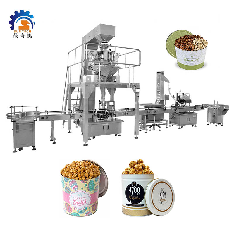 Automatic Granule Original Popcorn Snack Puffed Foods Small Bottle Filling Sealing Machine