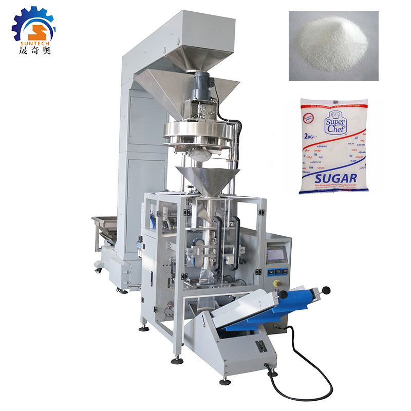 Fully automatic 1kg 2kg brown whith sugar food vertical measuring cup packing machine