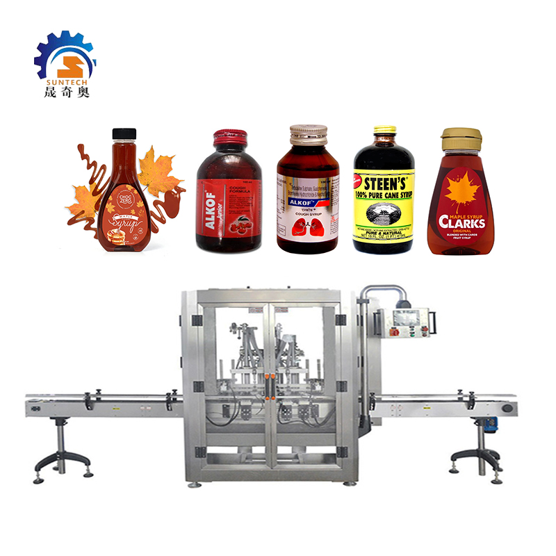 Smart Touch Screen 150ml Pure Cane Couch Syrup Bottle Liquid Capping Packing Filling Machine