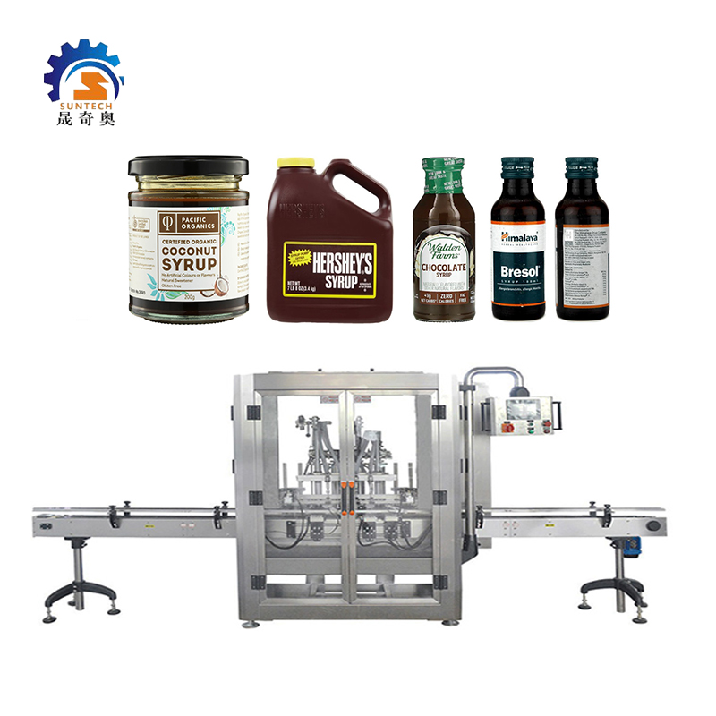 Automatic Liquid 200g Organic Coconut Syrup Chocolate Syrup Bottle Packing Labeling Machine