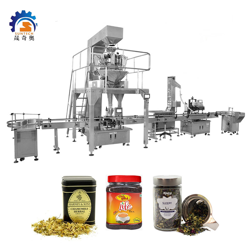 Foshan Suntech Granule Chamomile Herbal Tea Health Care Tea Foods Bottle Packing Machine