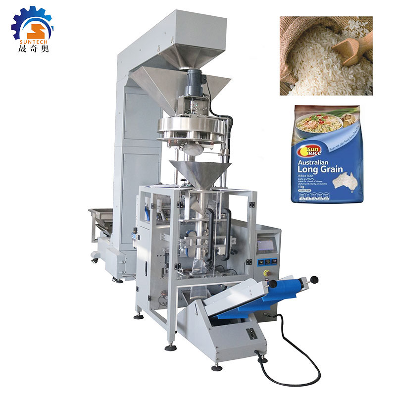 Fully automatic 1kg 2kg 5kg black long rice food vertical measuring cup packing machine