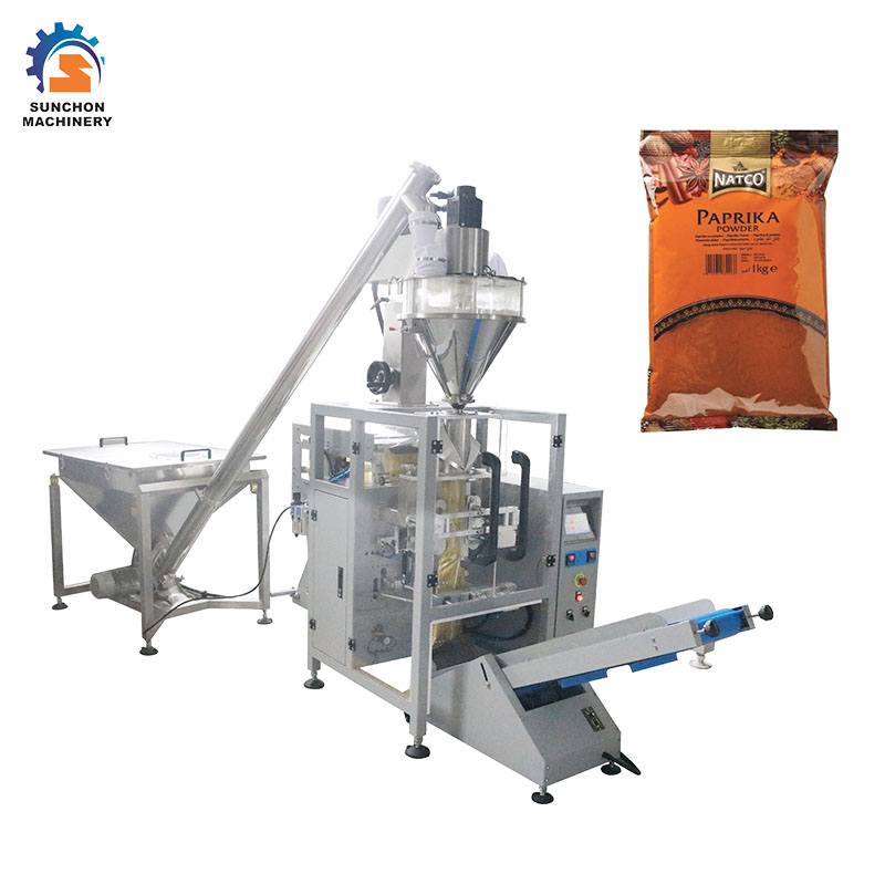 Auger Filling 1kg Flour  Powder Brick Bag Vertical Packing Machine