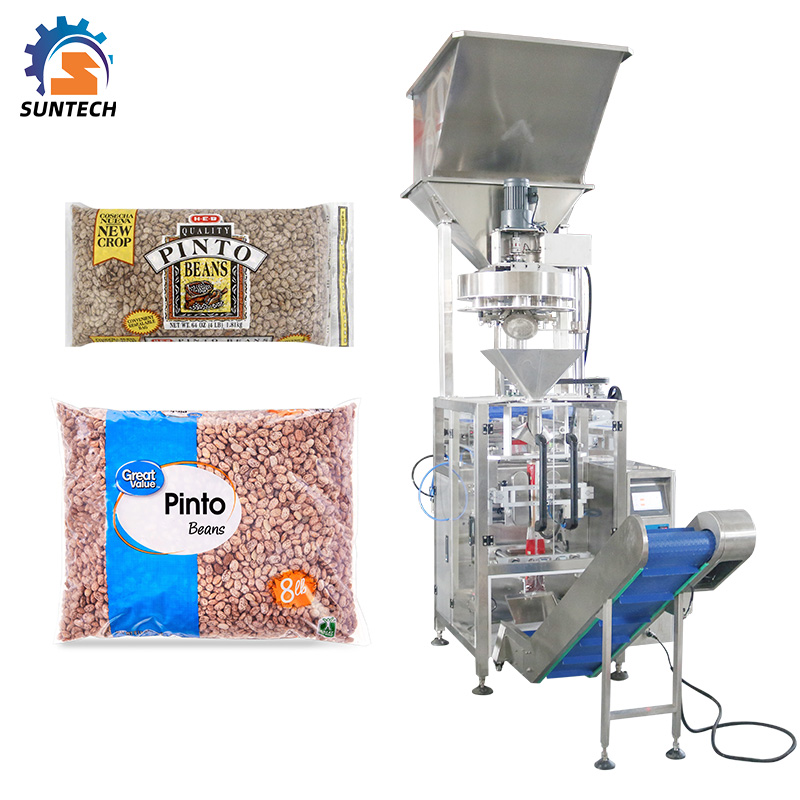 Fully automatic economic measuring cup 250g 500g 1kg soya bean grains food vertical  packing machine